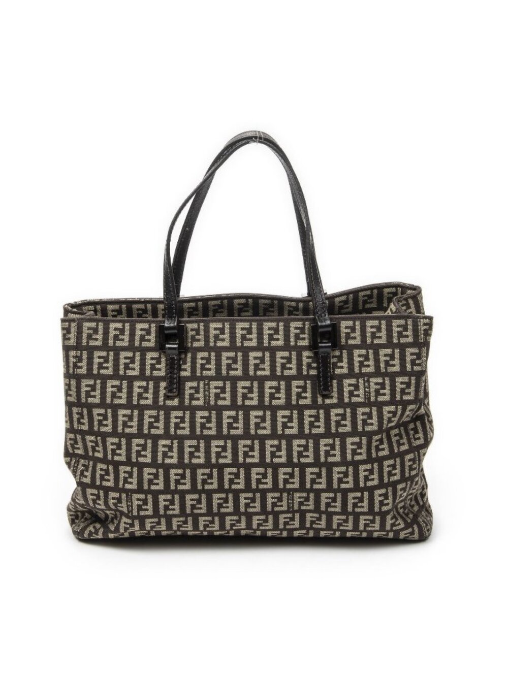 Fendi Smo le Pop Tote Bag Da Brown Beige Zucchino Canvas